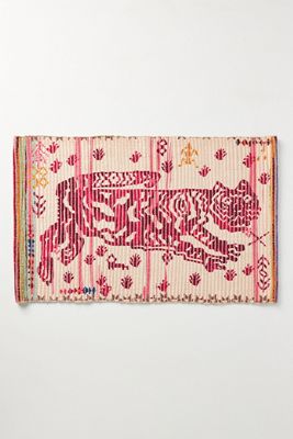 Flatwoven Tiger Bath Mat