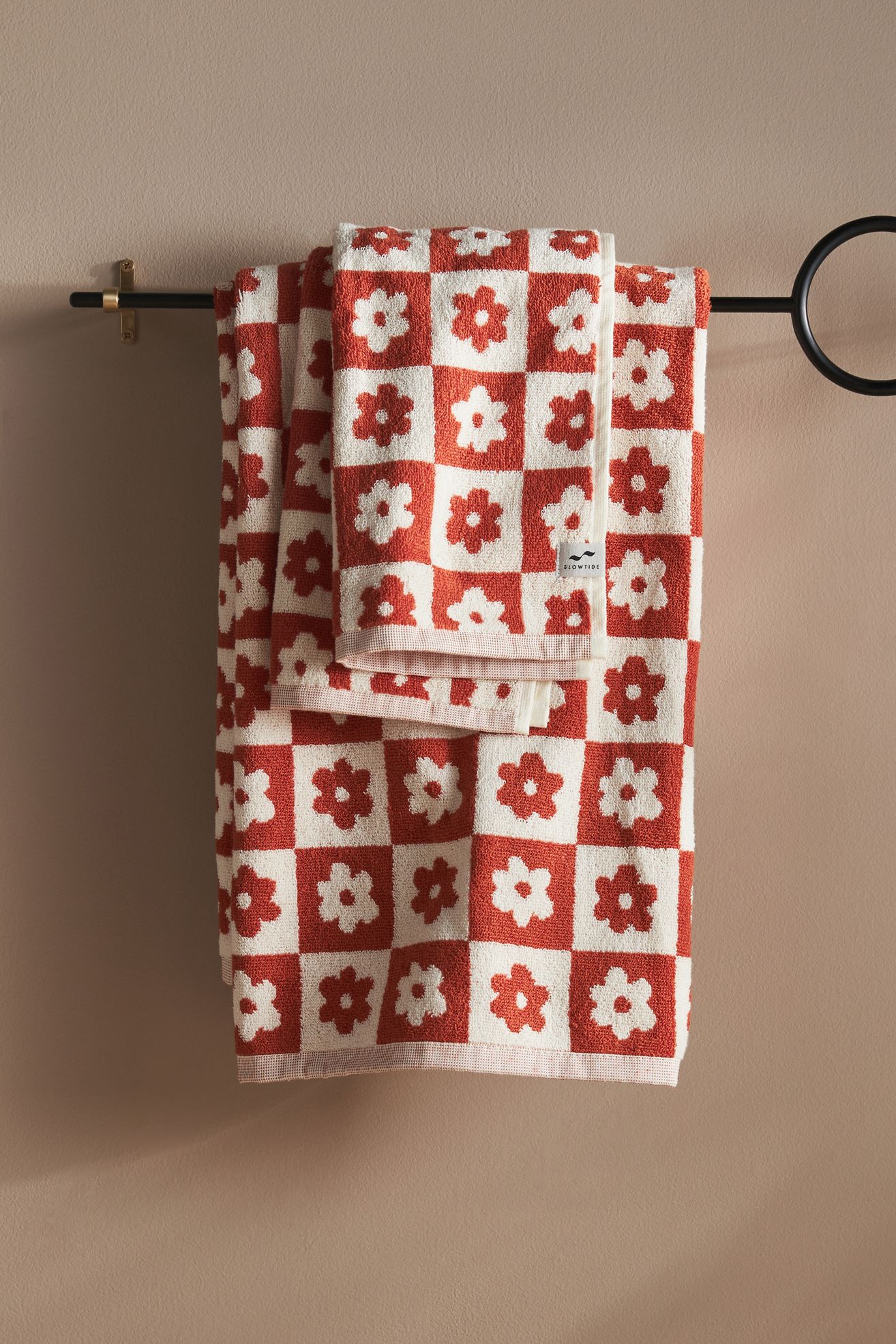 Slowtide Gigi Bath Towel Collection - Dark Orange, Hand Towel