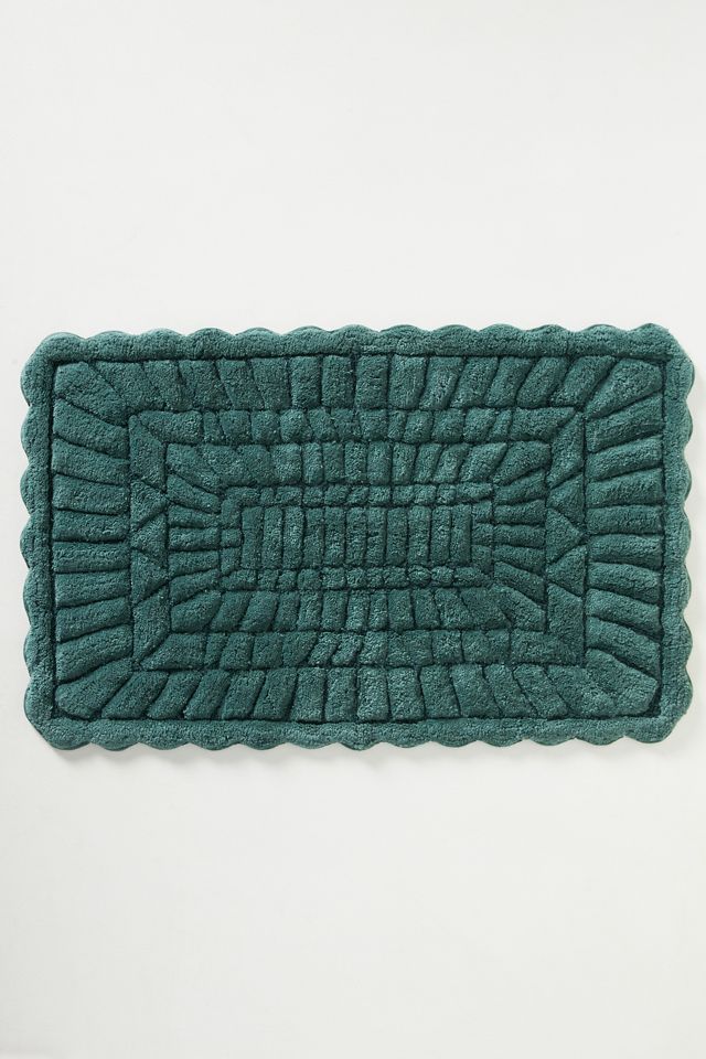 Color-block Bath Mat - Turquoise/color-block - Home All