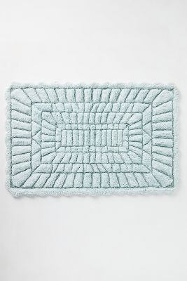 Anthropologie Hand-tufted Leighton Bath Mat By  In Mint Size S