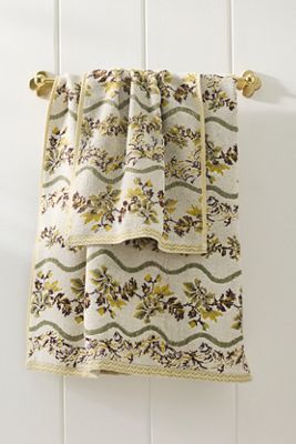 Bristol Cotton Floral Woven Towel Collection