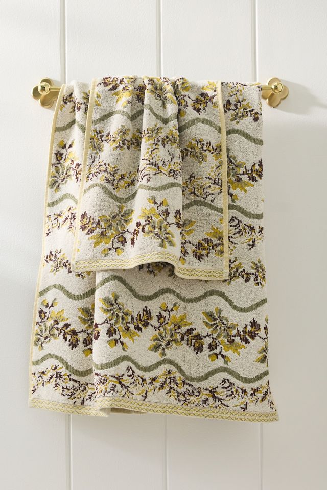 Bristol Cotton Floral Woven Towel Collection #1