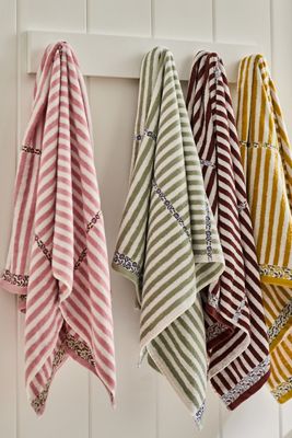 Evita Cotton Striped Woven Towel Collection