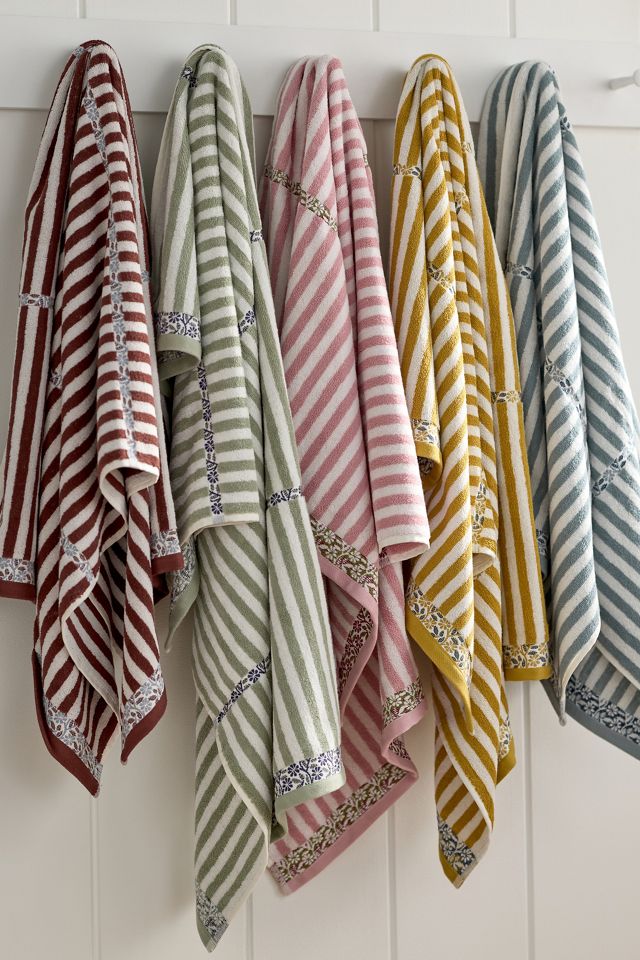 Evita Cotton Striped Woven Towel Collection #1