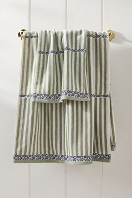 Evita Cotton Striped Woven Towel Collection