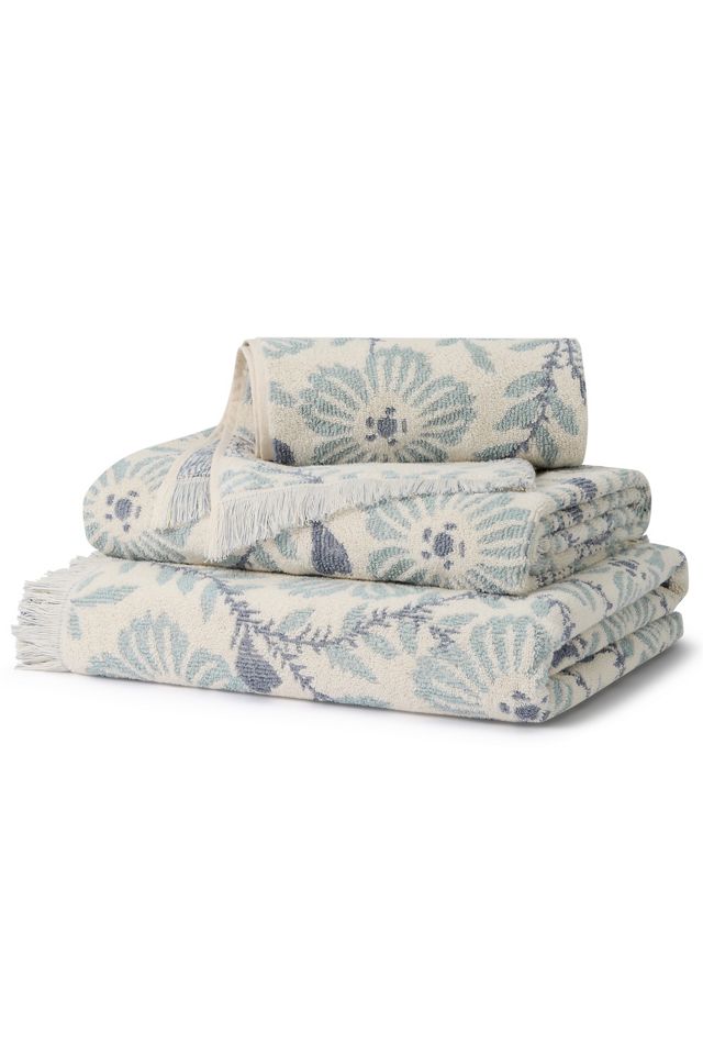 Piglet in Bed Folk Floral Cotton Towel Collection #2