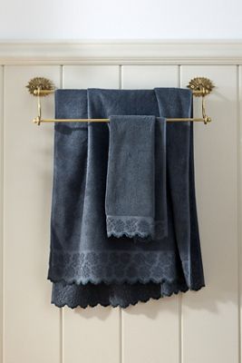 100% Cotton Woven Floral Cutwork Towel Collection