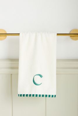 Monogram Embroidered Cotton Hand Towel