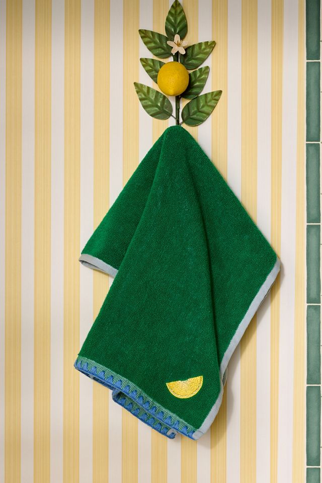 Hana Bug Embroidered Cotton Terry Hand Towel #4
