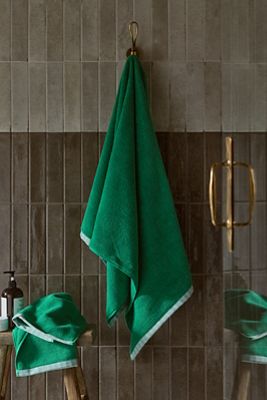 The Sloane Stripe Trim Soft Cotton Towel Collection
