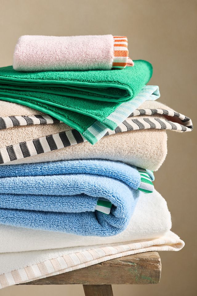 Sloane Stripe Trim Soft Cotton Towel, Set of 6 #2