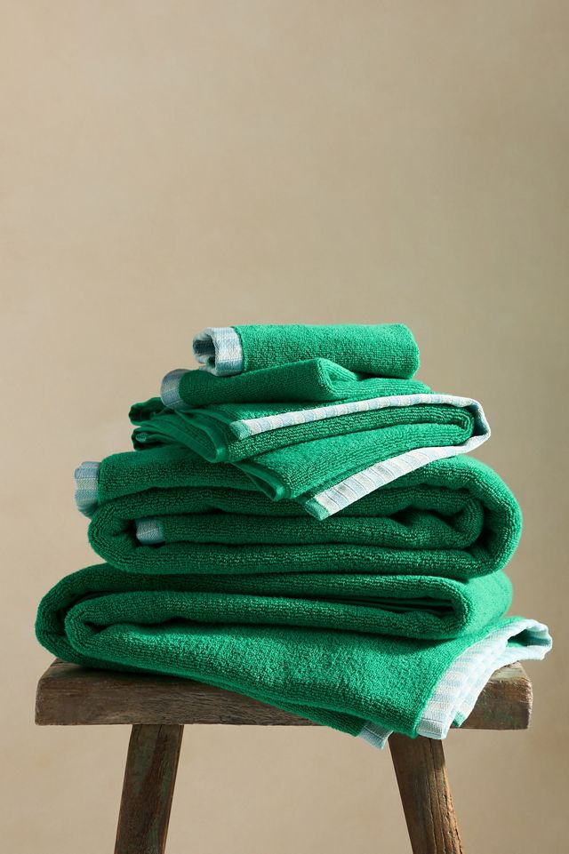 Sloane Stripe Trim Soft Cotton Towel, Set of 6 #3