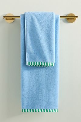 The Sloane Stripe Trim Soft Cotton Towel Collection