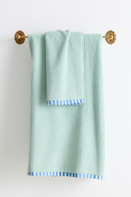 The Sloane Stripe Trim Soft Cotton Towel Collection Hand towels