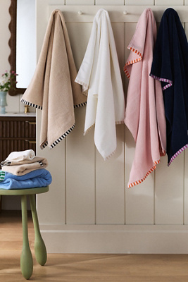 Sloane Stripe Trim Soft Cotton Towel, Set of 6 product page