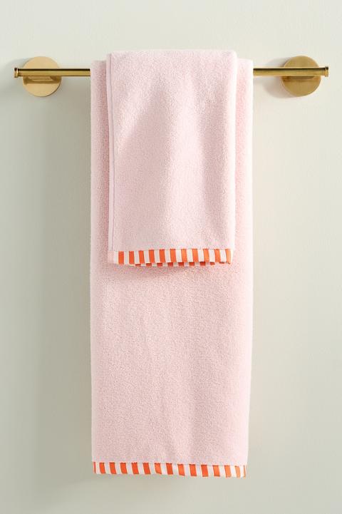 The Sloane Stripe Trim Soft Cotton Towel Collection