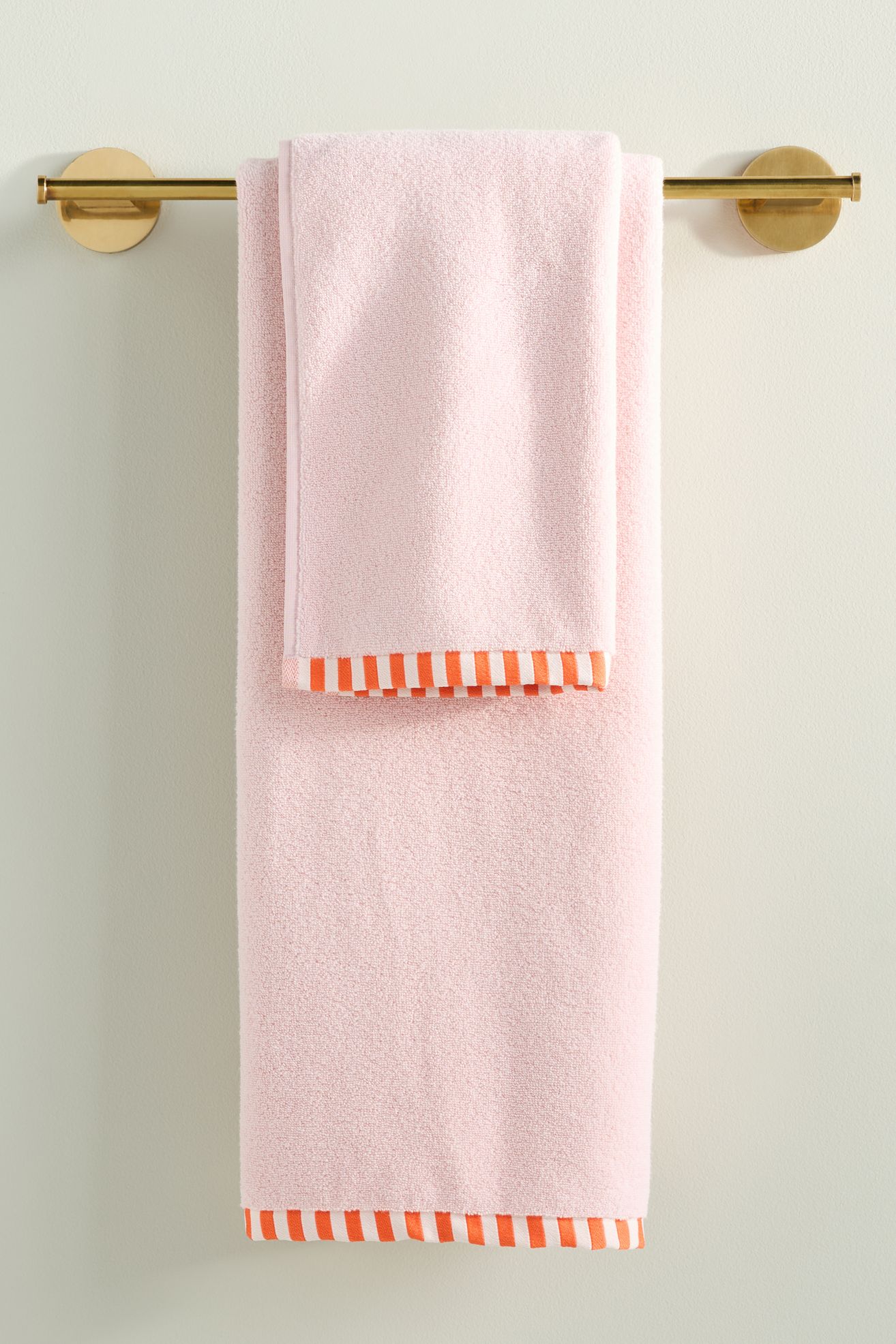 Sloane Portuguese Zero-Twist Cotton Towel Collection - Blush, Bath Towel