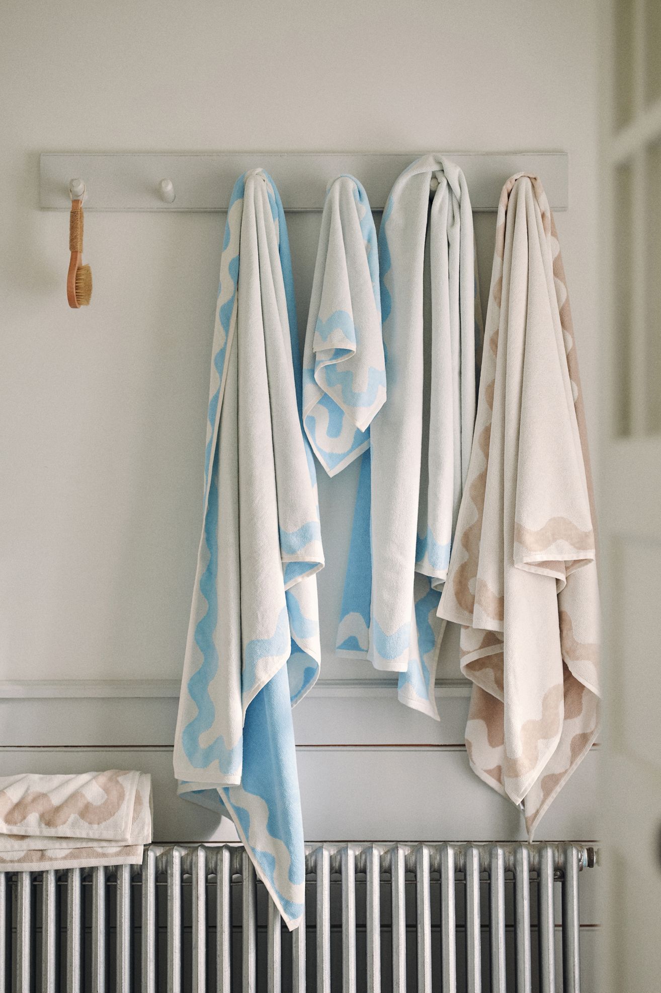 Maeve by Anthropologie Scalloped Cotton Towel Collection - Blue, Hand Towel