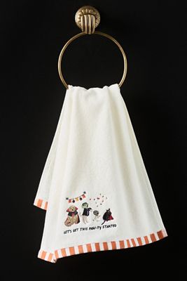 Halloween Cotton Icon Embroidered Hand Towel