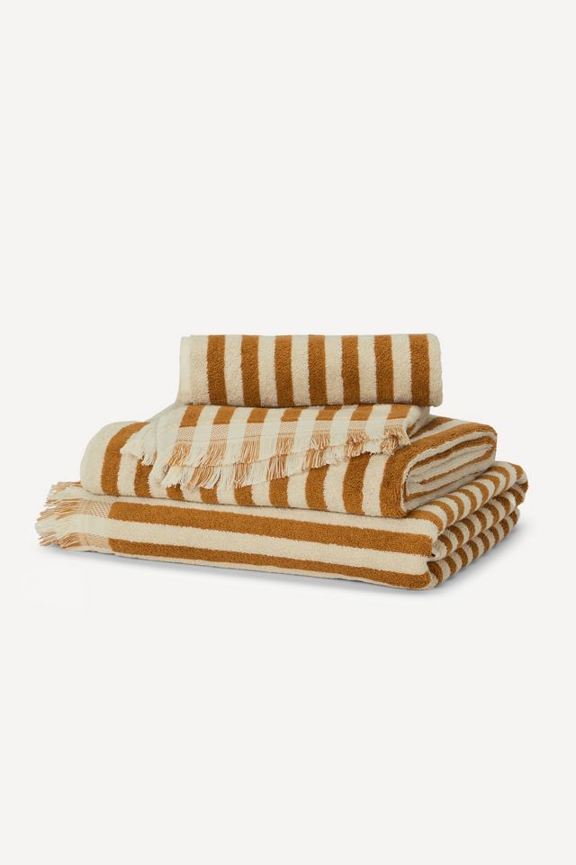 Piglet in Bed Pembroke Stripe Cotton Towel Collection #1
