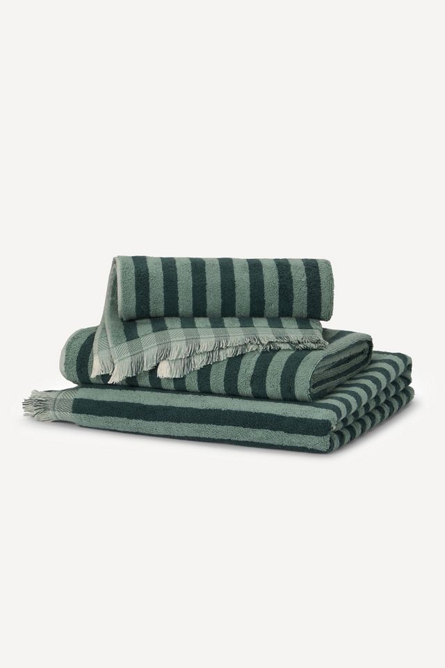Piglet in Bed Pembroke Stripe Cotton Towel Collection #1