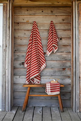 Piglet In Bed Pembroke Stripe Cotton Towel Collection