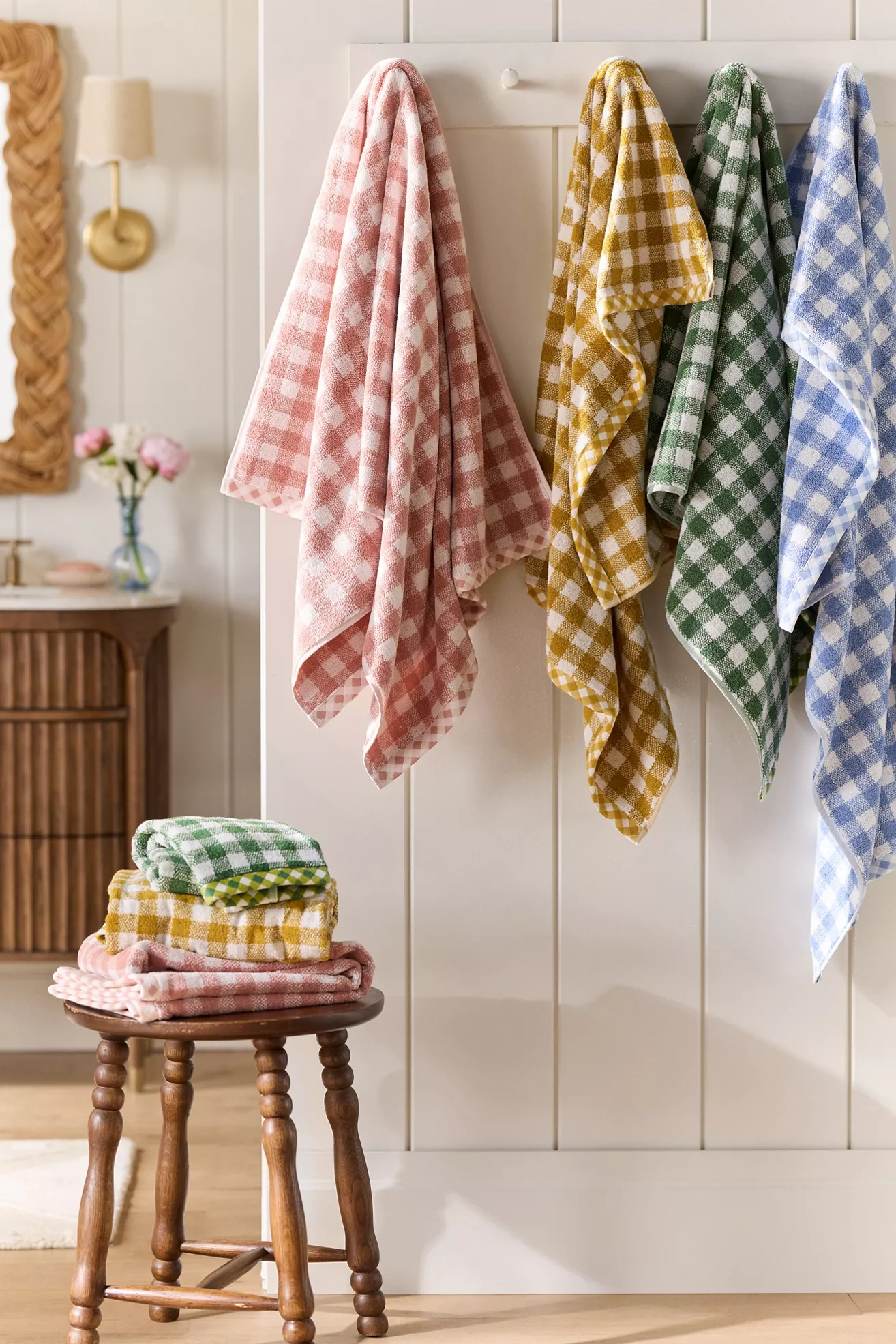 Gingham 100% Cotton Woven Towel Collection - thumbnail 7