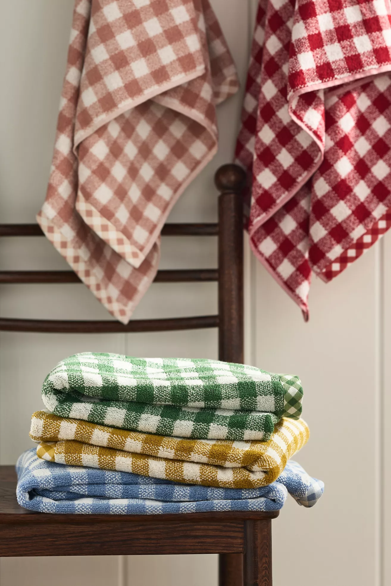Gingham 100% Cotton Woven Towel Collection - thumbnail 6