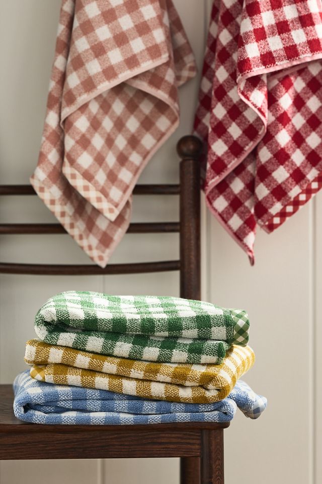 Gingham Cotton Woven Towel Collection #3