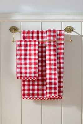 Gingham Cotton Woven Towel Collection