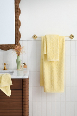 Anthropologie Benni Bath Towel Collection In Yellow