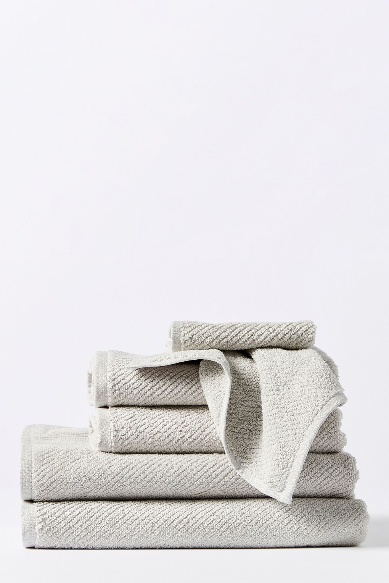 Coyuchi Air Weight Organic Towel Set - Fog, Bath Towel