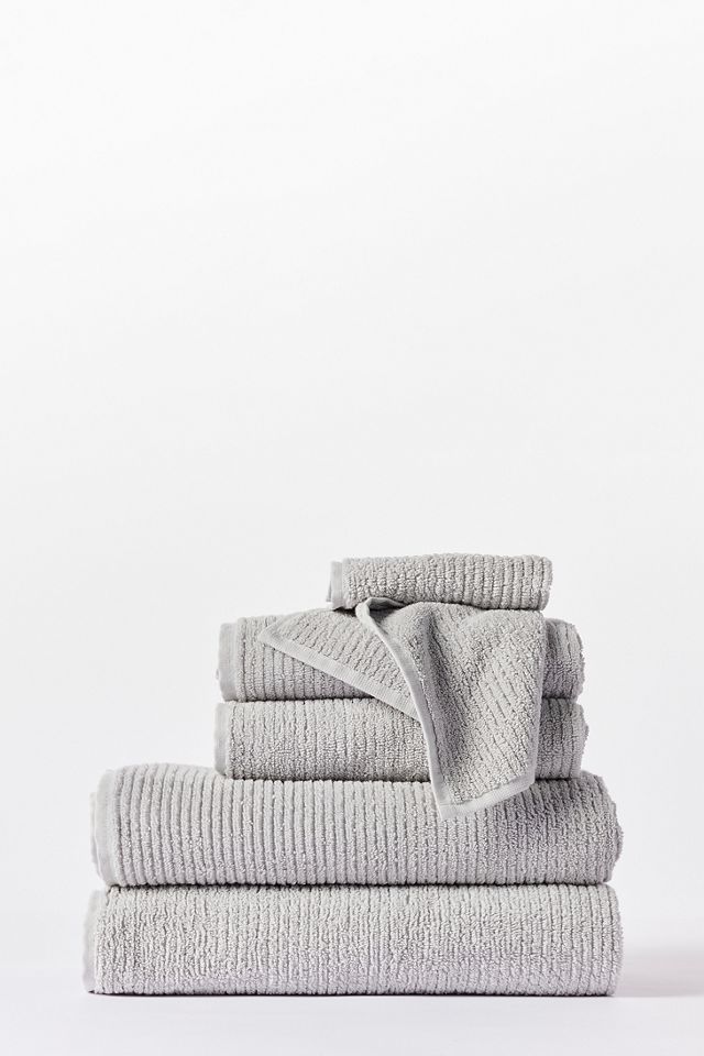 Coyuchi Temescal Organic Ribbed Towel Set #1