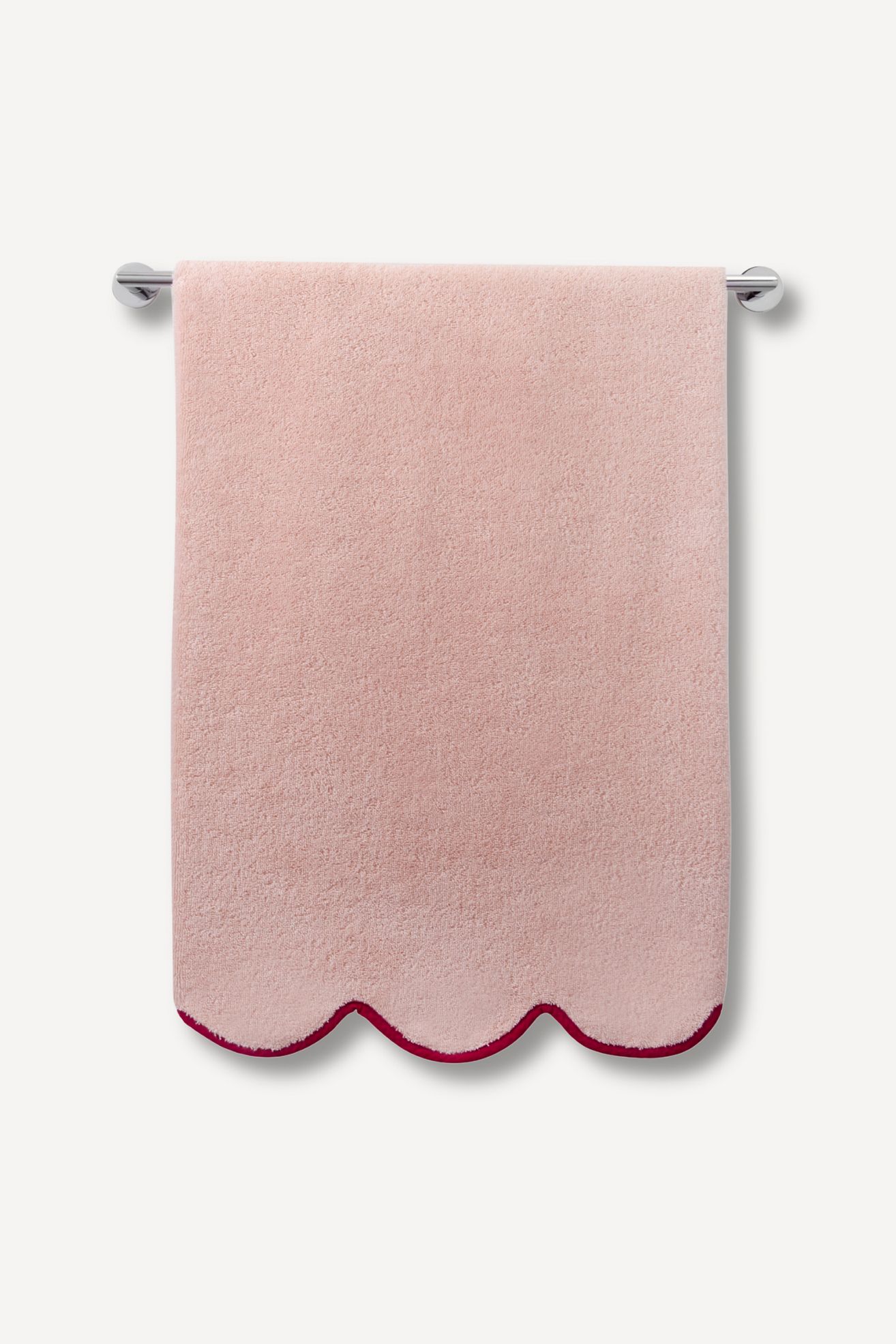 Kassatex Chairish Scallop Edge Bath Towel Collection - Pink, Standard, Bath Towel