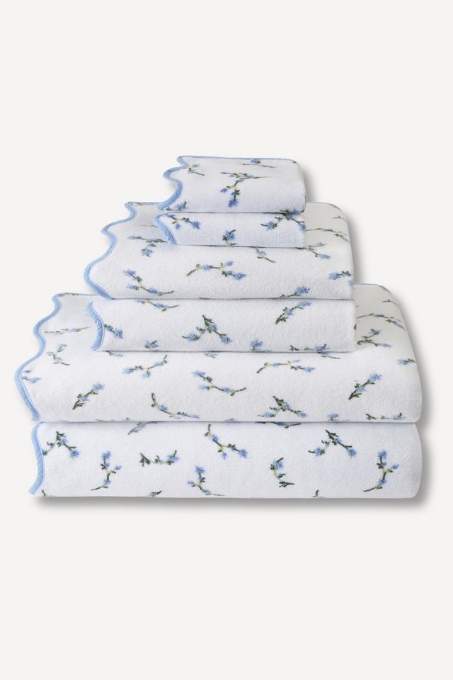 Kassatex Over the Moon Scallop Edge Bath Towel Collection #2