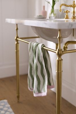Maeve Cotton Woven Wavy Stripe Towel Collection