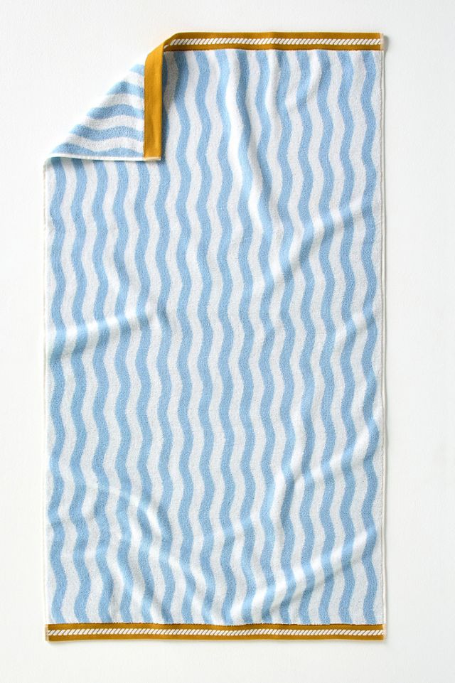 Maeve Cotton Woven Wavy Stripe Towel Collection #2