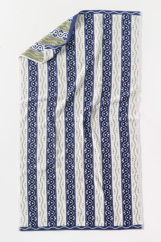 Ivy Cotton Woven Stripe Towel Collection #1