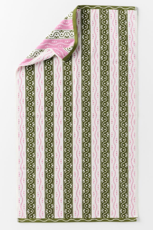 Ivy Cotton Woven Stripe Towel Collection #2