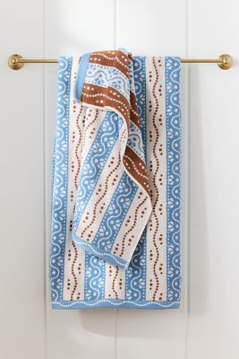 Ivy Cotton Woven Stripe Towel Collection