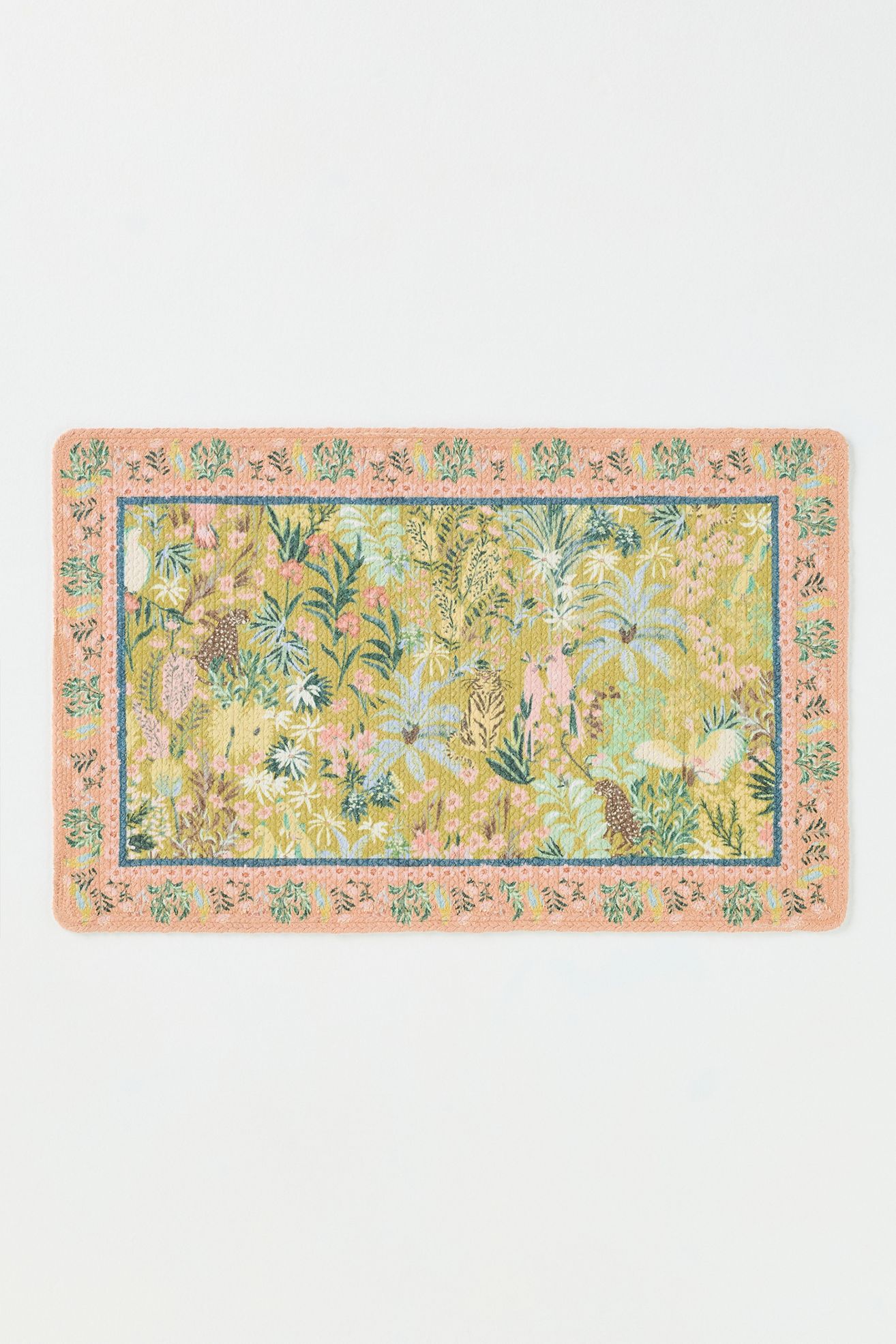 Anela Cotton Printed Bath Mat - Multi, L