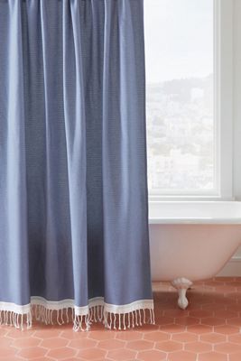 Coyuchi Mediterranean Organic Shower Curtain