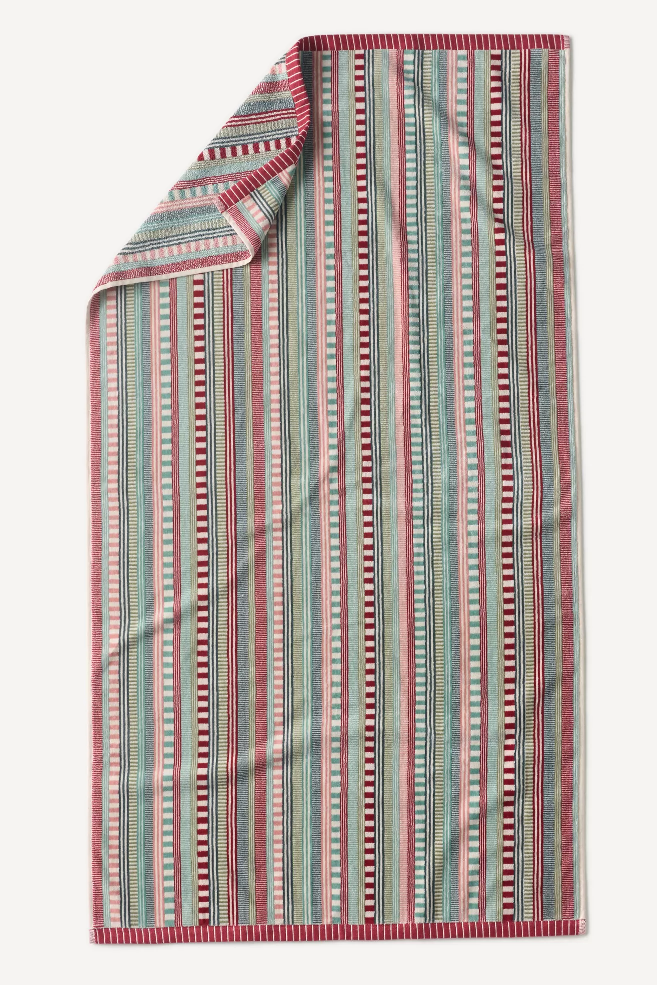 100% Cotton Mixed Stripe Woven Towel Collection - thumbnail 2