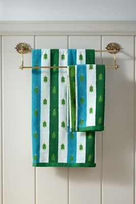 Novelty Icon Cotton Woven Striped Towel Collection