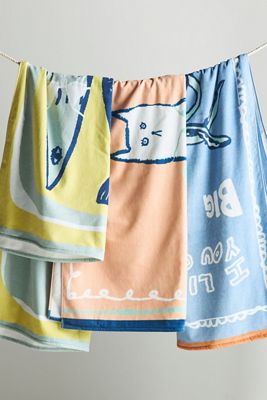 The Original Tinned Fish Candle Tin Tin! Cotton Printed Beach Towel​