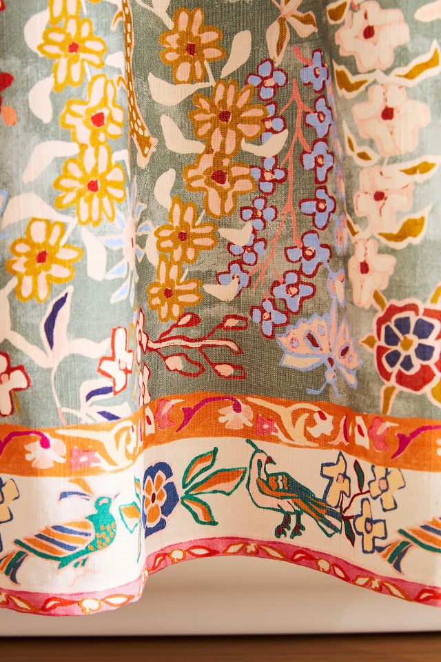 Lacey Organic Cotton Printed Shower Curtain | Vibrant Design