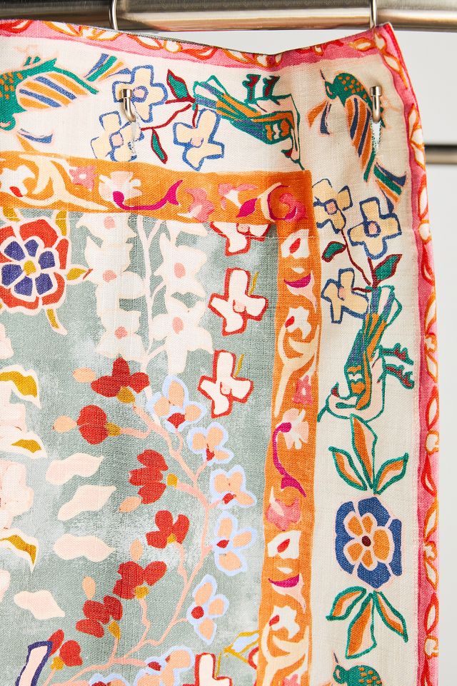 Lacey Organic Cotton Printed Shower Curtain | Vibrant Design