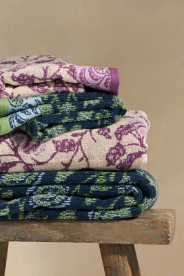 Anthropologie Vivi Cotton Jacquard Terrycloth Towel Collection