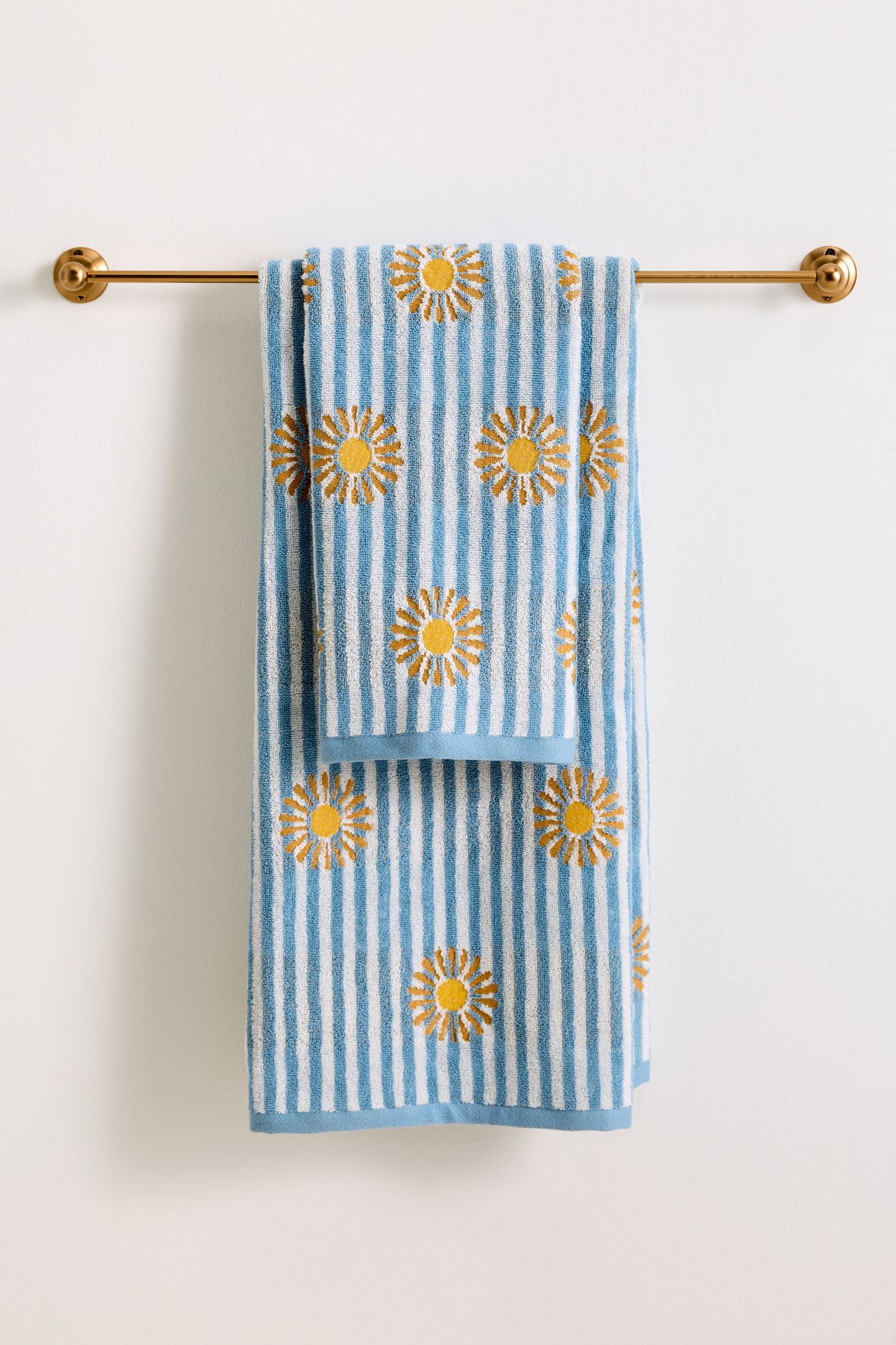 Icon Stripe Cotton Towel Collection - Sun, Bath Towel