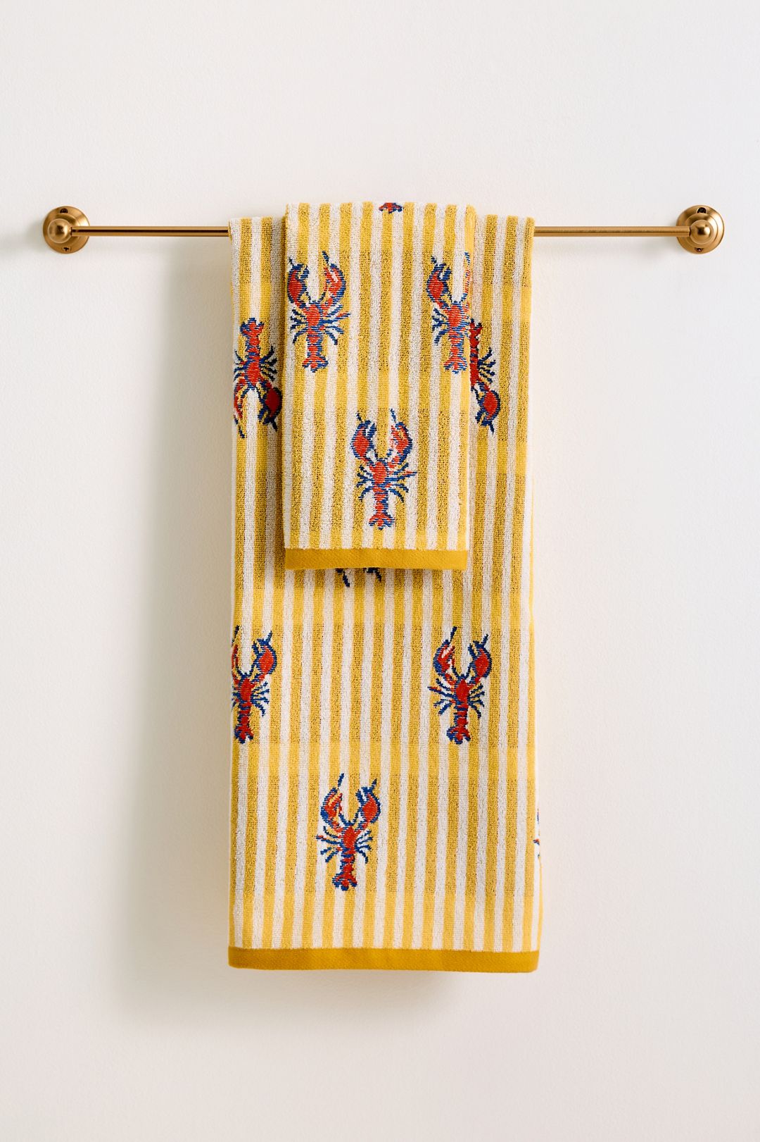 Icon Stripe Cotton Towel Collection - Lobster, Bath Towel